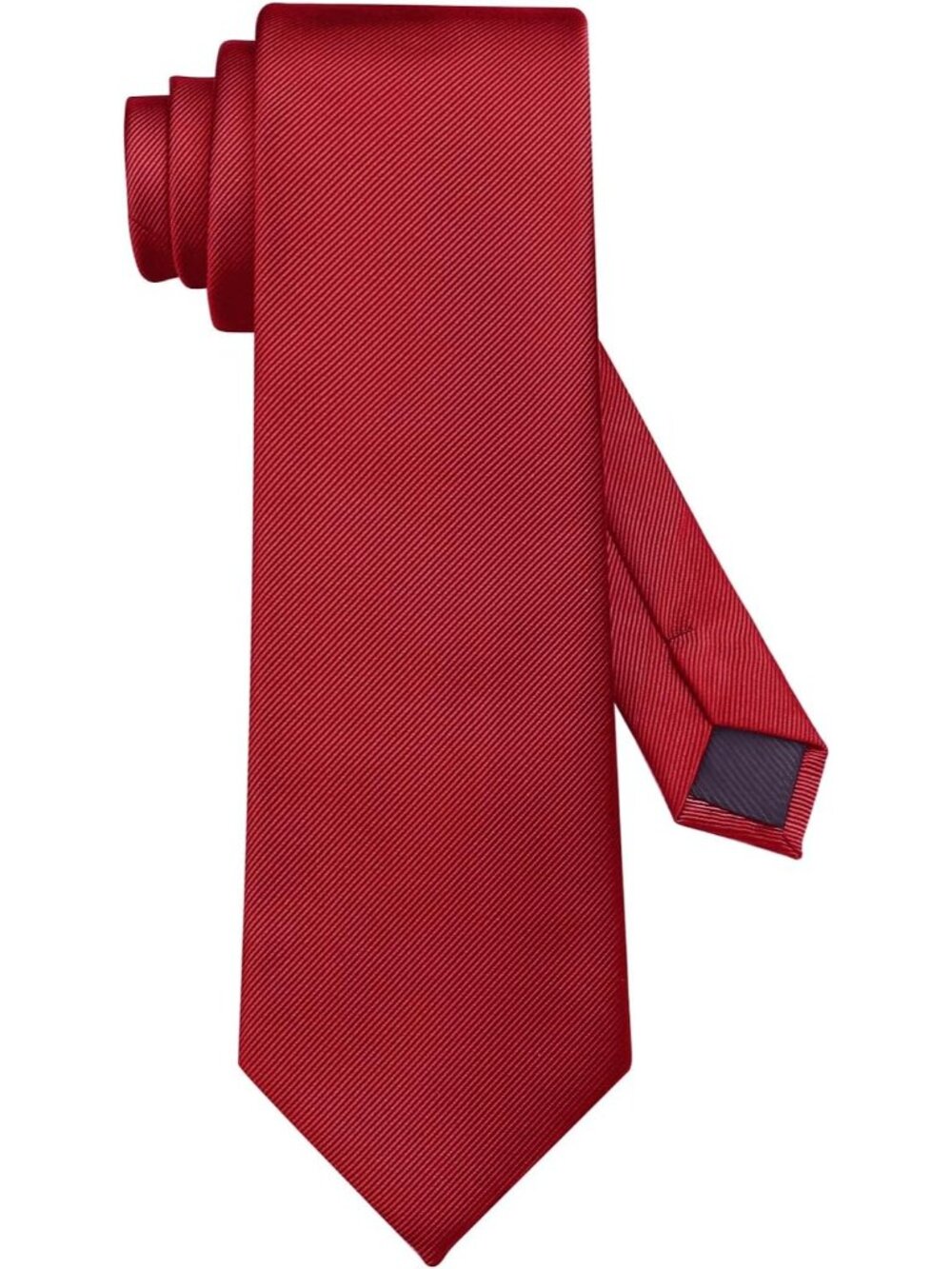 Men's Ties Solid Color Bright Red Imported Twill Formal Neckties
